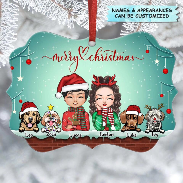 Personalized Aluminium Ornament - Gift For Dog Lover, Dog Mom - Merry Christmas