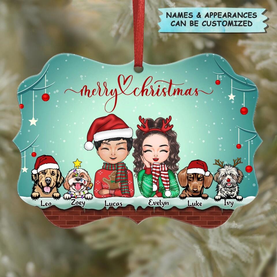 Personalized Aluminium Ornament - Gift For Dog Lover, Dog Mom - Merry Christmas