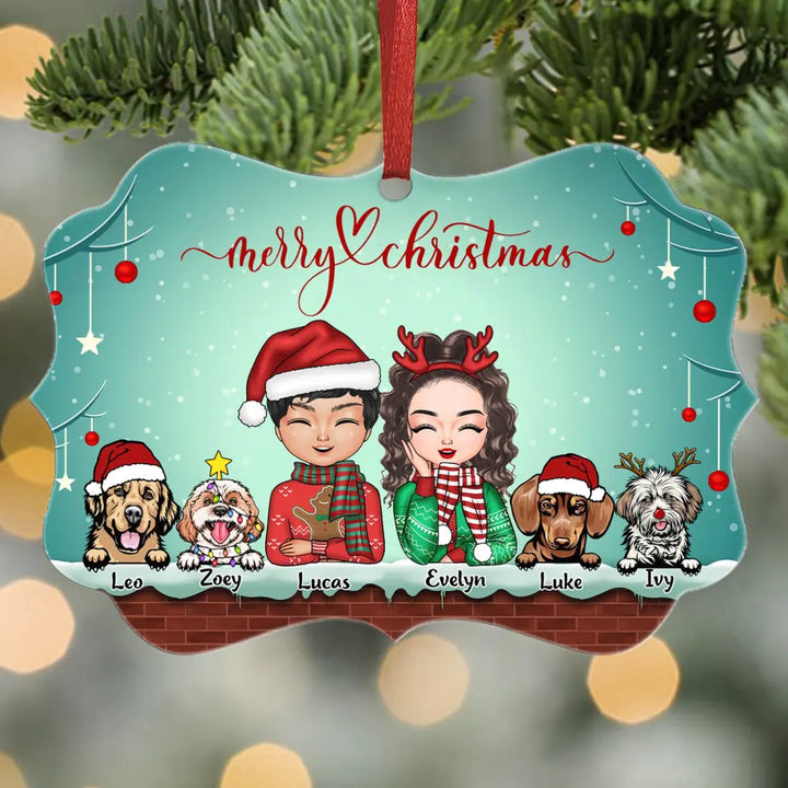 Personalized Aluminium Ornament - Gift For Dog Lover, Dog Mom - Merry Christmas