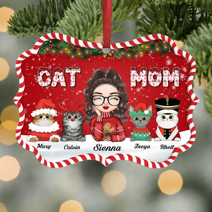 Personalized Aluminium Ornament - Gift For Cat Lover - Cat Mom