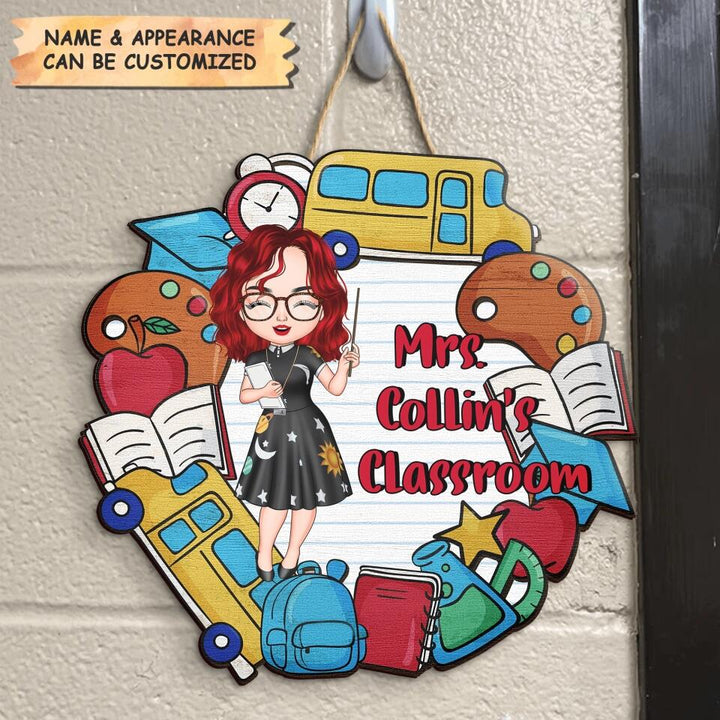 Personalized Door Sign - Gift For Teacher - Welcome To Classroom