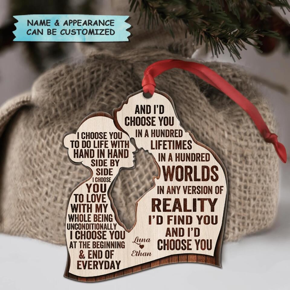 Personalized Aluminium Ornament - Gift For Couple - I Had You And You Had Me
