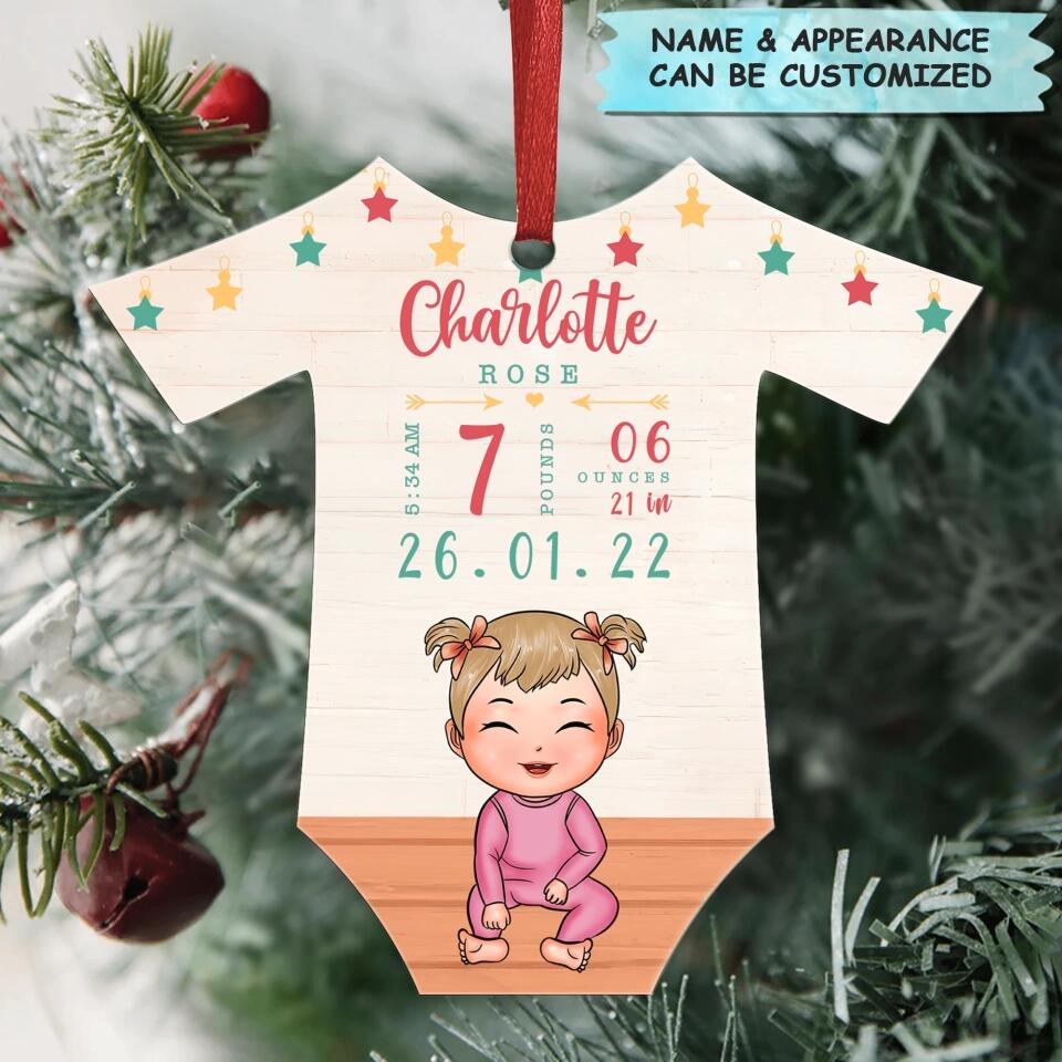 Personalized Aluminium Ornament - Gift For Baby - First Christmas