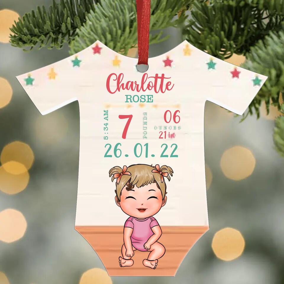 Personalized Aluminium Ornament - Gift For Baby - First Christmas