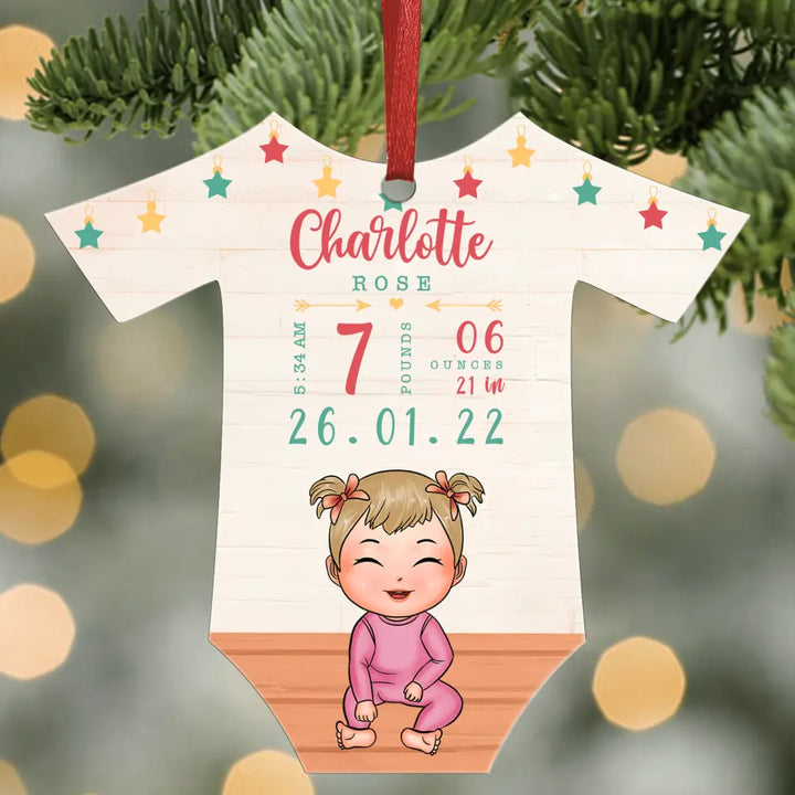 Personalized Aluminium Ornament - Gift For Baby - First Christmas