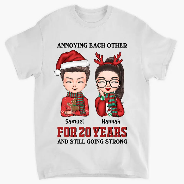 Personalized T-shirt - Gift For Couple - Annoying Each Other Christmas