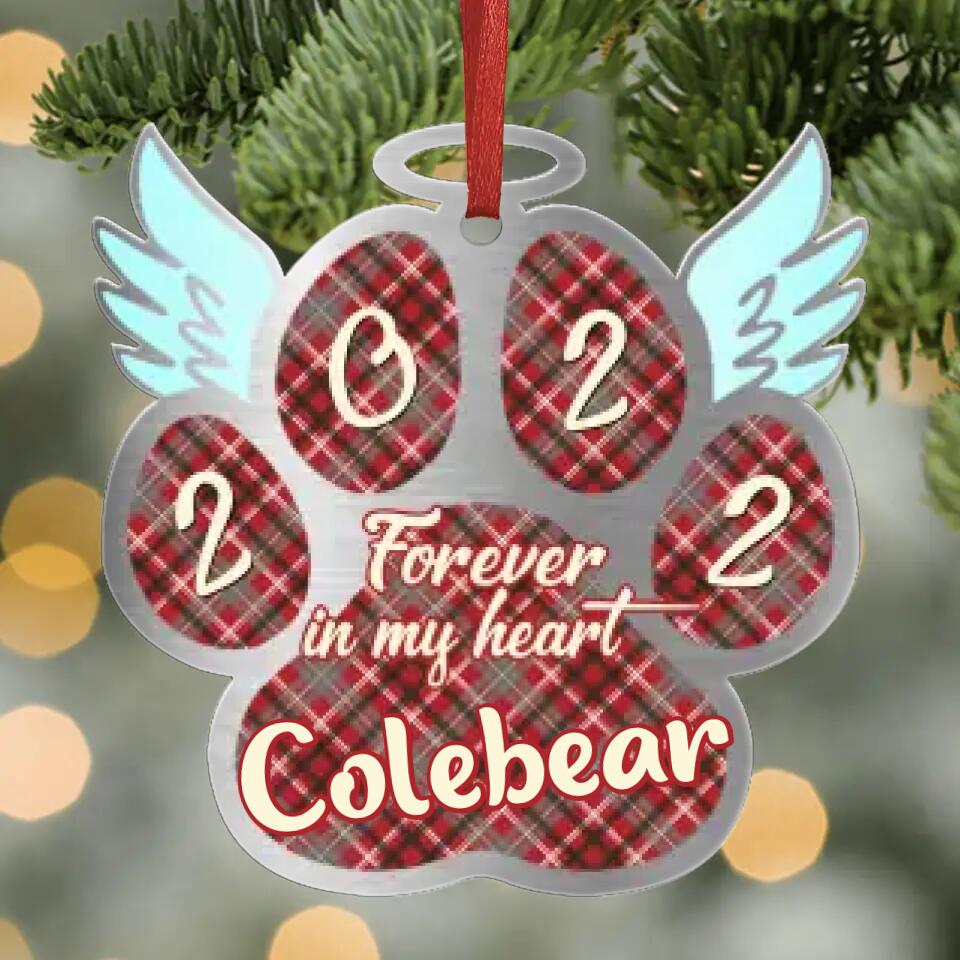 Personalized Aluminium Ornament - Gift For Dog Lover, Dog Mom, Dog Dad - Forever In My Heart