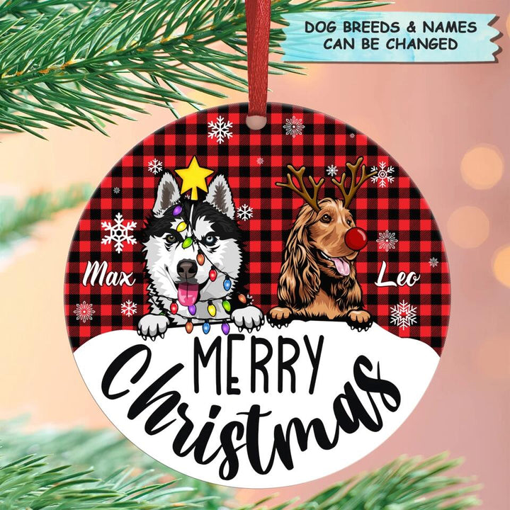 Personalized Aluminium Ornament - Gift For Dog Lover - Merry Christmas