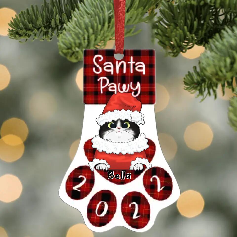 Personalized Aluminium Ornament - Gift For Cat Lover - Cat Stocking Christmas
