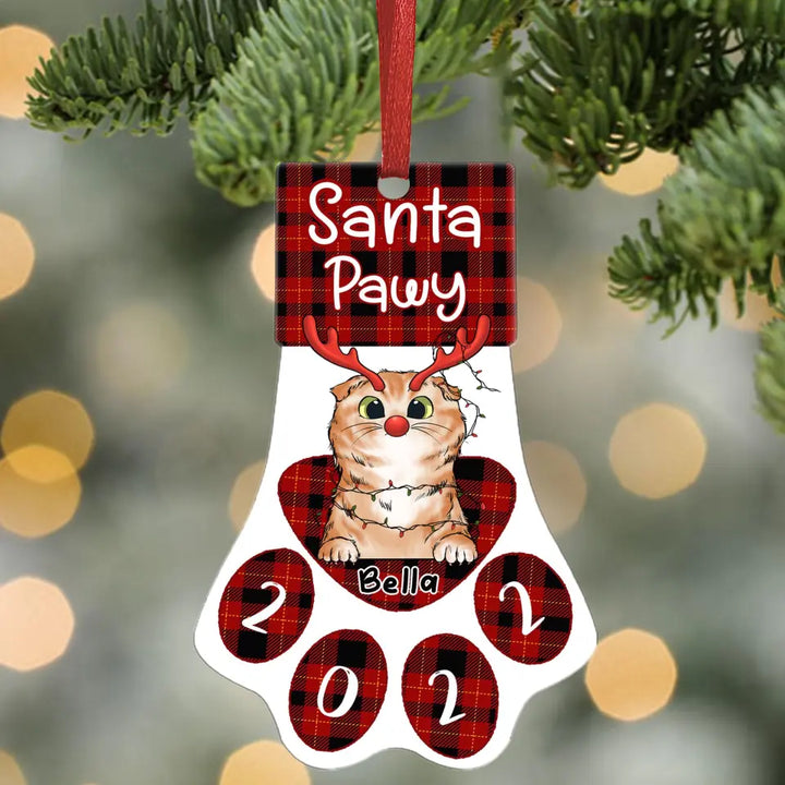 Personalized Aluminium Ornament - Gift For Cat Lover - Cat Stocking Christmas