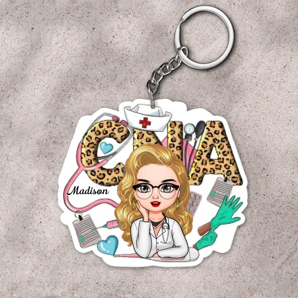 Personalized Keychain - Gift For CNA Nurse - Being A CNA