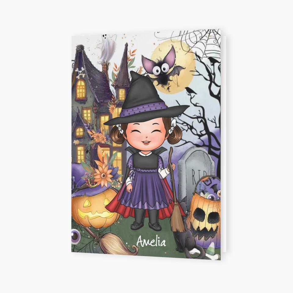 Personalized Greeting Card - Gift For Kid - Spooky Halloween