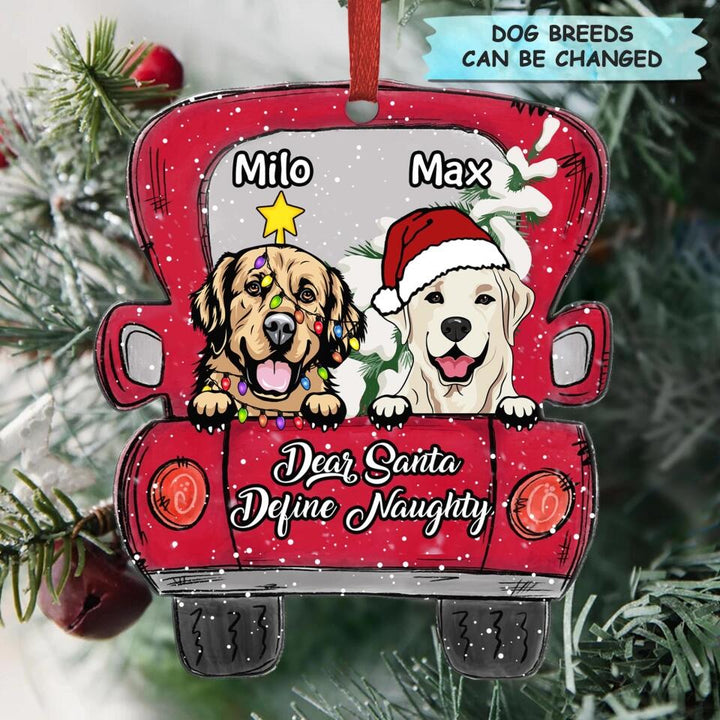 Personalized Aluminium Ornament - Gift For Dog Lover - Dear Santa