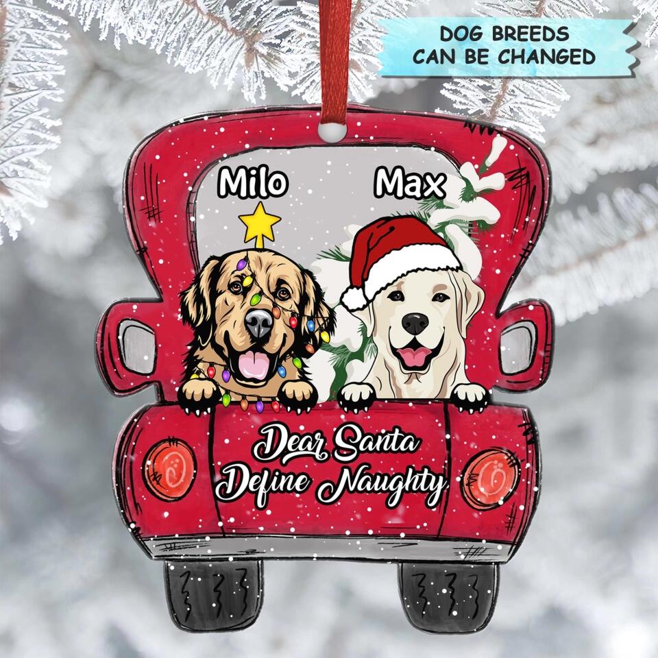 Personalized Aluminium Ornament - Gift For Dog Lover - Dear Santa