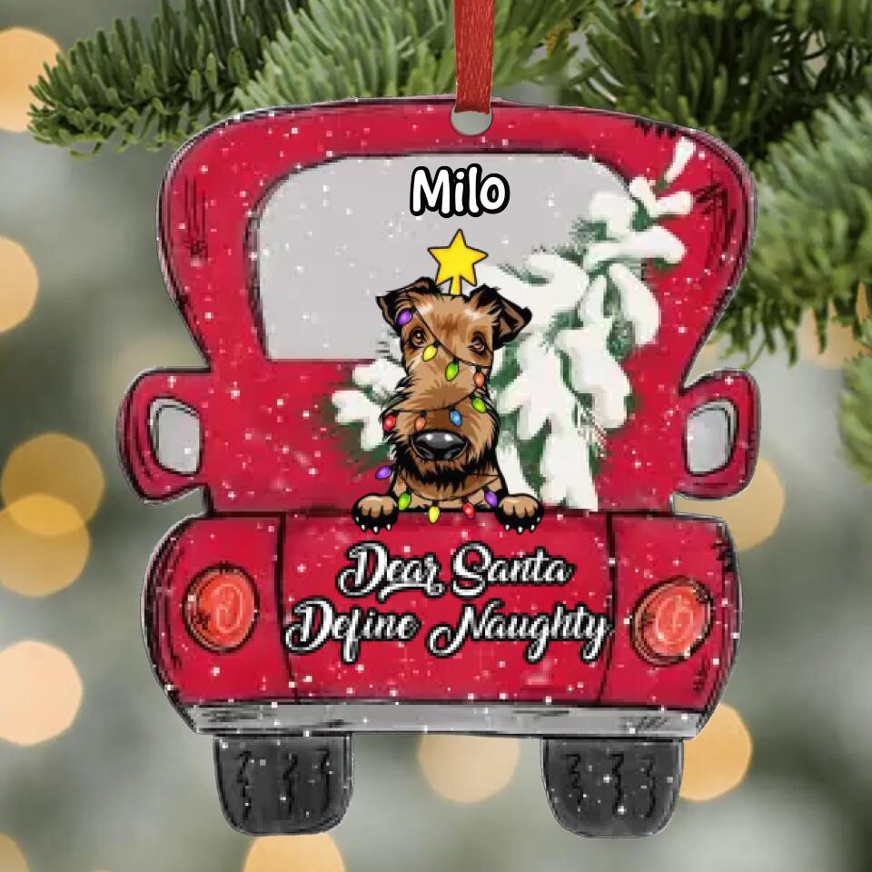 Personalized Aluminium Ornament - Gift For Dog Lover - Dear Santa