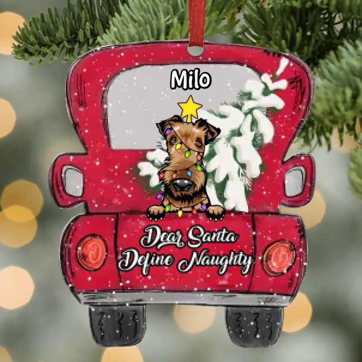Personalized Aluminium Ornament - Gift For Dog Lover - Dear Santa