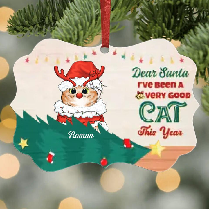 Personalized Aluminium Ornament - Gift For Cat Lover - I've Been A Very Good Cat This Year
