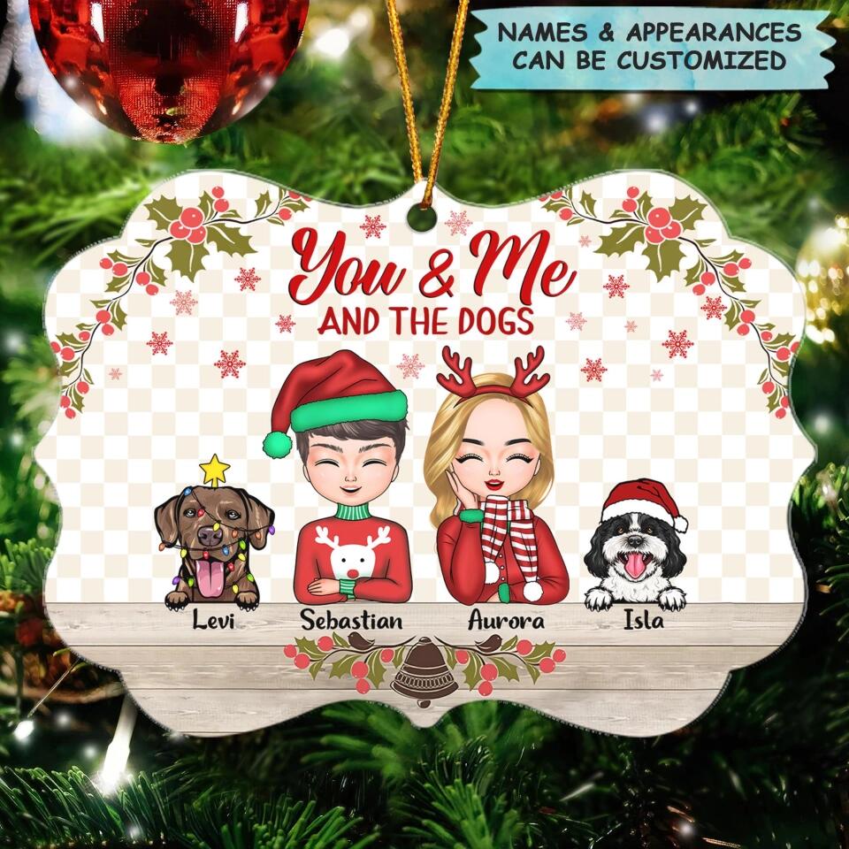 Personalized Mica Ornament - Gift For Dog Lover, Dog Mom, Dog Dad - You & Me And The Dogs