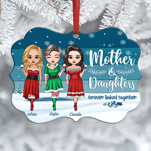 Personalized Aluminium Ornament - Gift For Mom - Forever Linked Together
