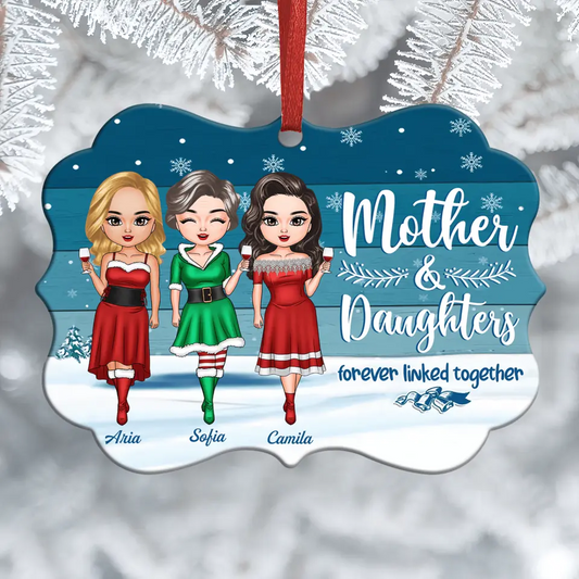Personalized Aluminium Ornament - Gift For Mom - Forever Linked Together