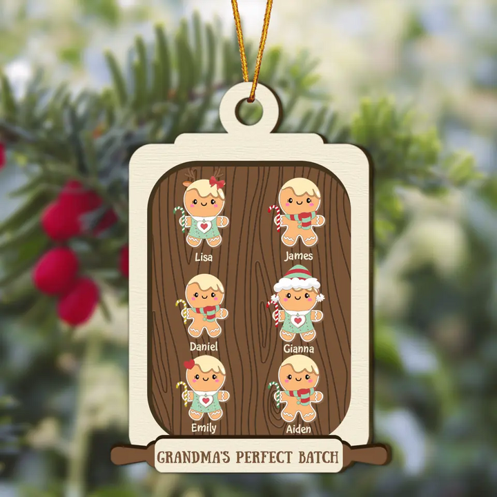 Personalized Wood Ornament - Gift For Grandma - Grandma's Perfect Batch