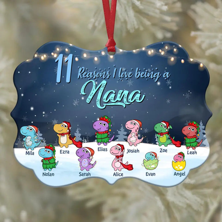 I Love Being A Nana - Personalized Aluminium Ornament - Gift For Grandma