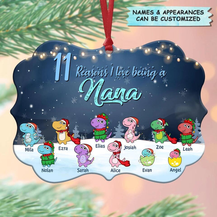 I Love Being A Nana - Personalized Aluminium Ornament - Gift For Grandma