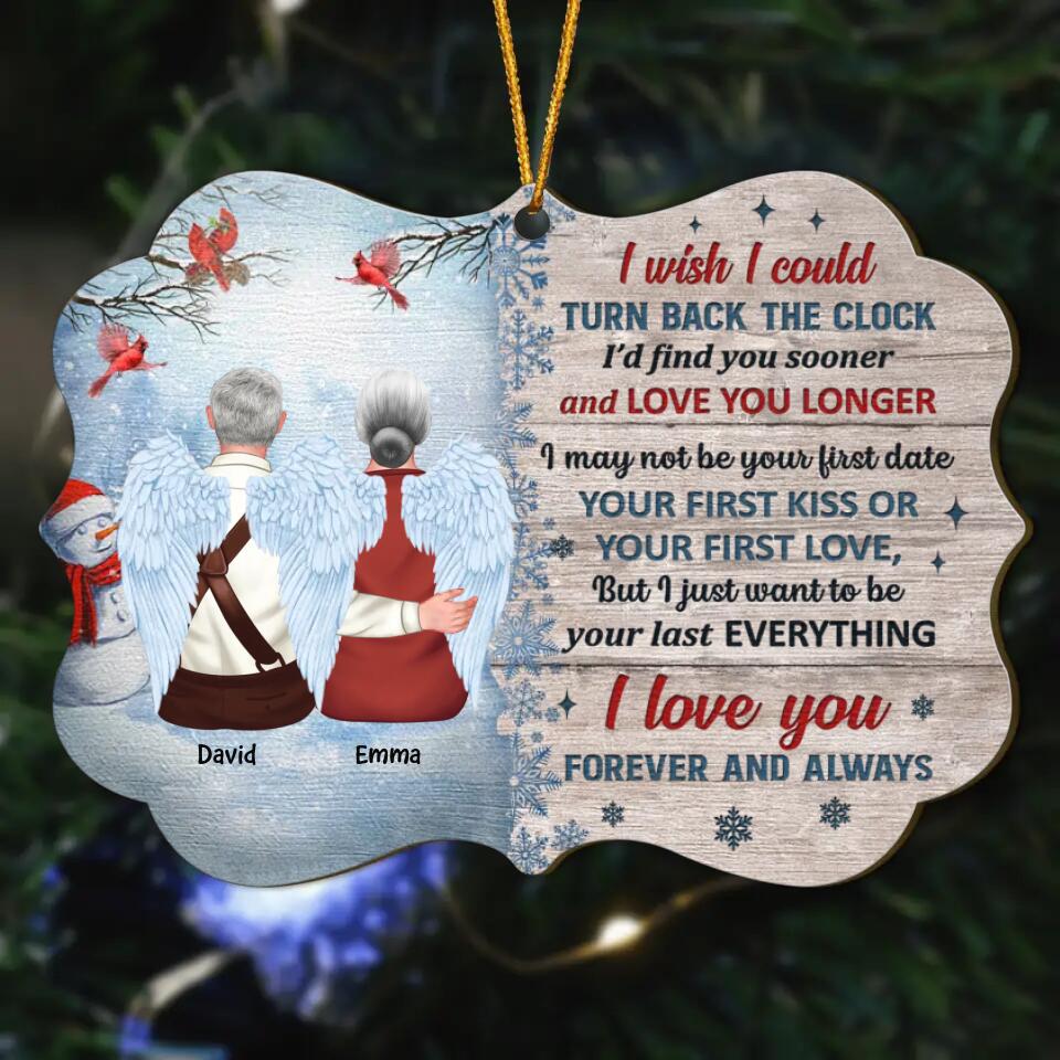 Personalized Wood Ornament - Gift For Couple, Wife, Husband - I Love You Forever And Always