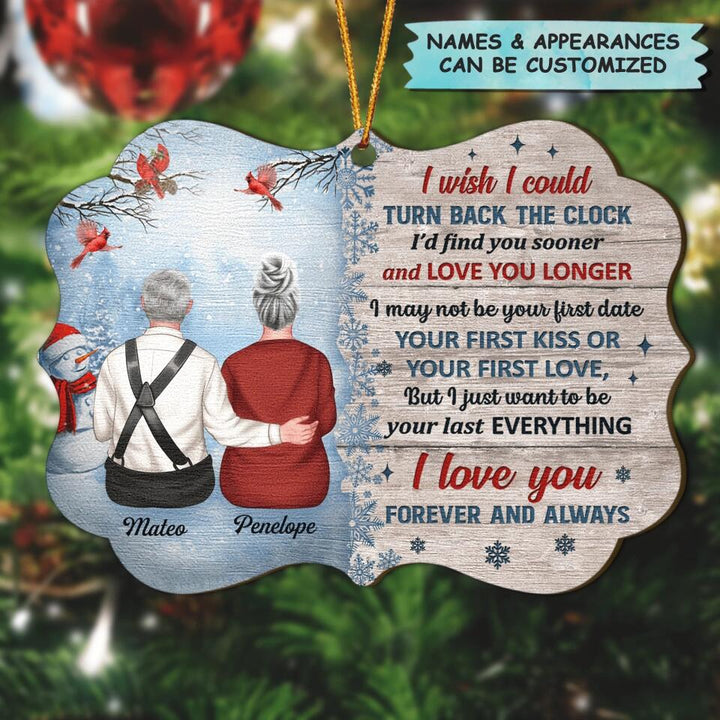 Personalized Wood Ornament - Gift For Couple, Wife, Husband - I Love You Forever And Always