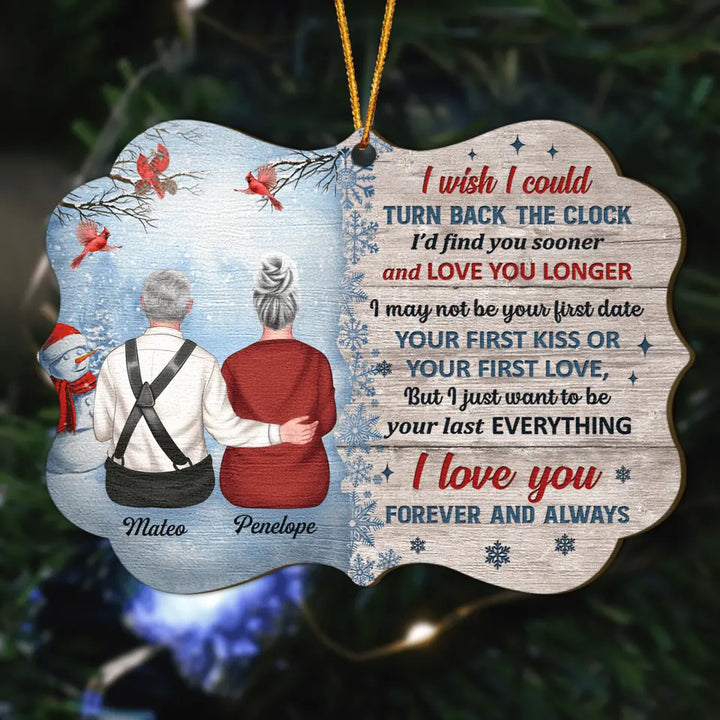 Personalized Wood Ornament - Gift For Couple, Wife, Husband - I Love You Forever And Always