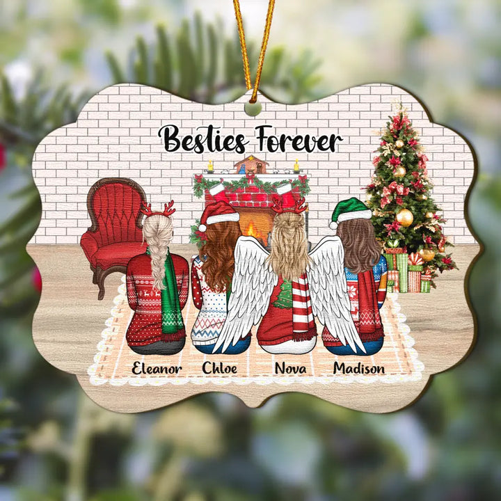 Personalized Wood Ornament - Gift For Family Member - Sisters Always Sisters