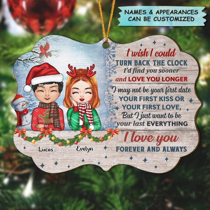 Personalized Wood Ornament - Gift For Couple - I Love You Forever And Always