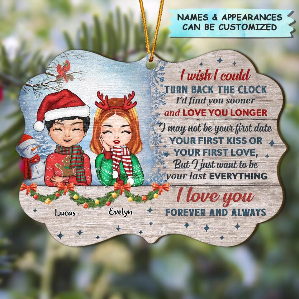 Personalized Wood Ornament - Gift For Couple - I Love You Forever And Always