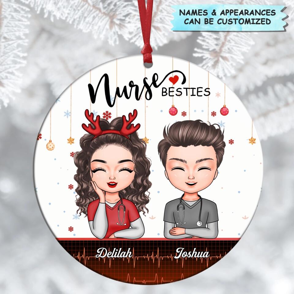 Personalized Aluminium Ornament - Gift For Nurse - Nurse Besties