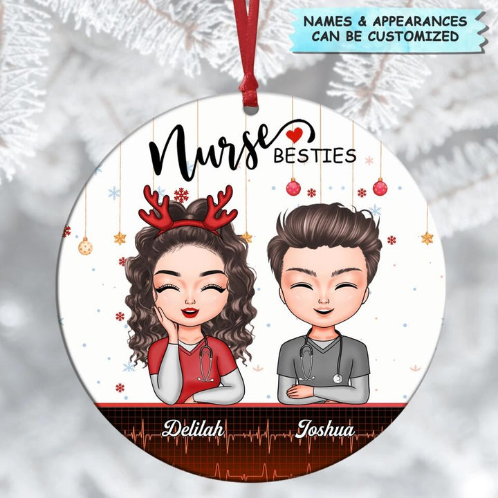 Personalized Aluminium Ornament - Gift For Nurse - Nurse Besties