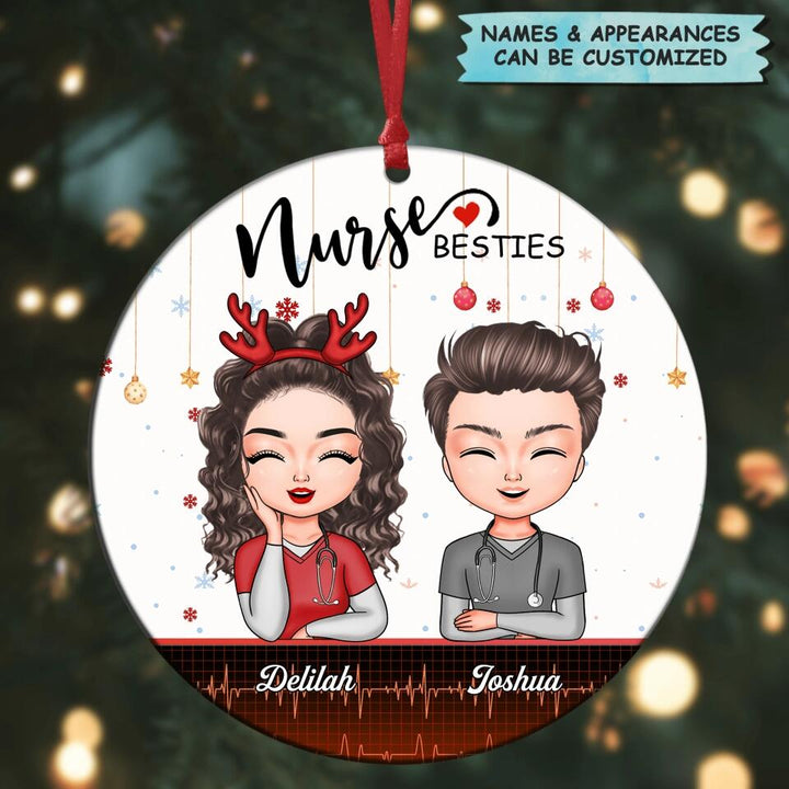 Personalized Aluminium Ornament - Gift For Nurse - Nurse Besties