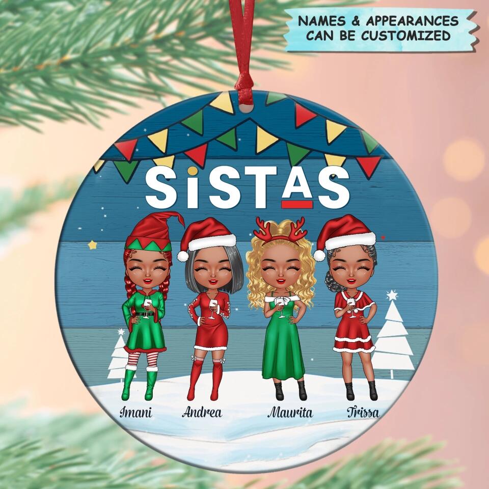 Personalized Aluminium Ornament - Gift For Friend - Sistas