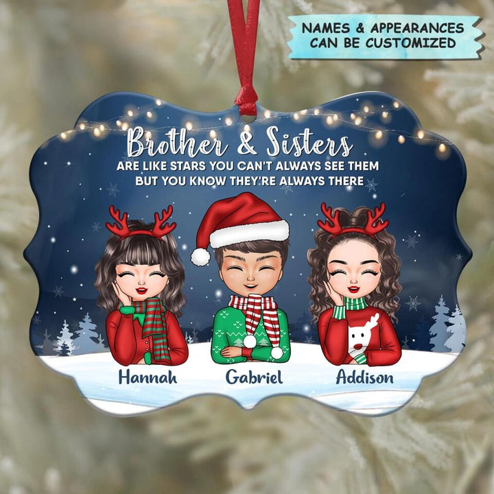 Personalized Aluminium Ornament - Gift For Family -  Brothers And Sisters Are Never Apart
