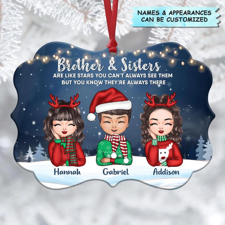 Personalized Aluminium Ornament - Gift For Family -  Brothers And Sisters Are Never Apart