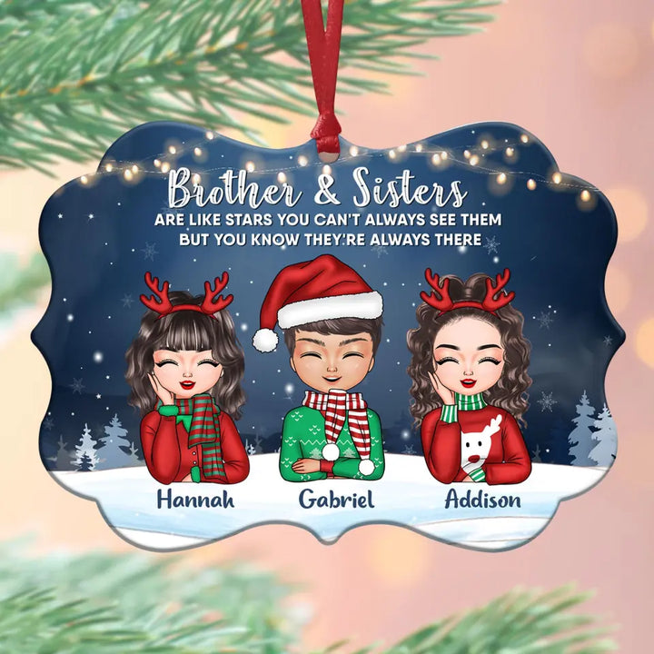 Personalized Aluminium Ornament - Gift For Family -  Brothers And Sisters Are Never Apart