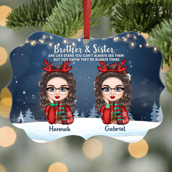 Personalized Aluminium Ornament - Gift For Family -  Brothers And Sisters Are Never Apart