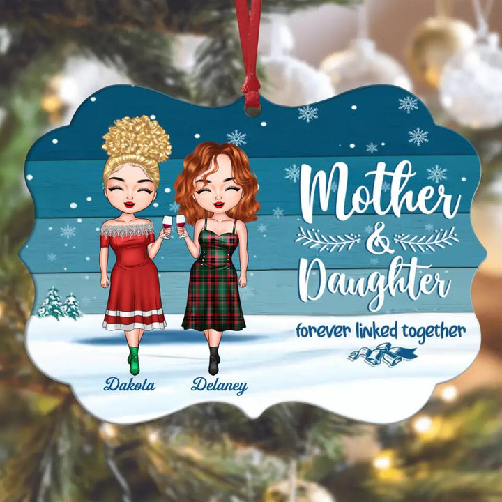 Personalized Aluminium Ornament - Gift For Mom - Forever Linked Together