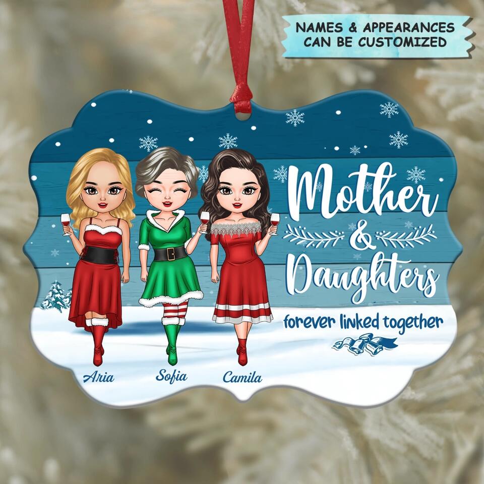 Personalized Aluminium Ornament - Gift For Mom - Forever Linked Together