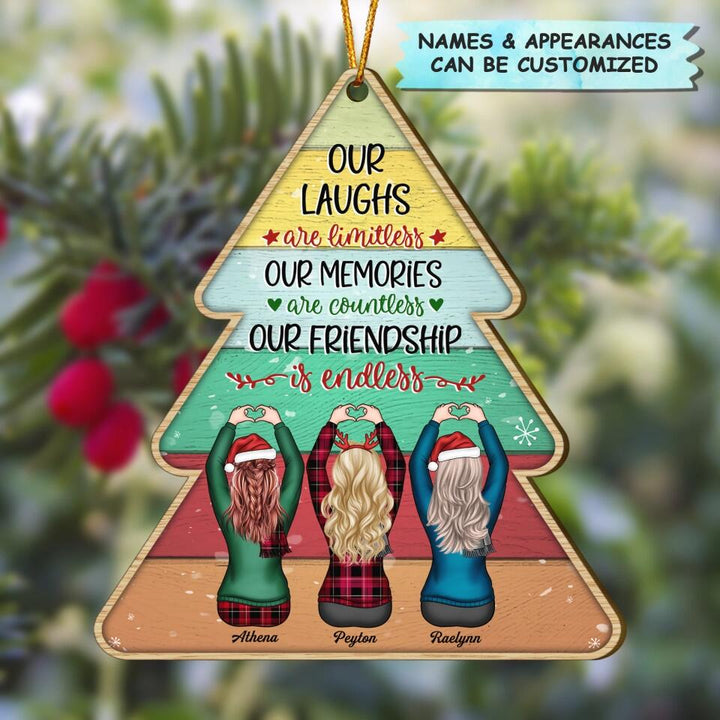 Personalized Wood Ornament - Gift For Friend - Our Friendship Is Endless
