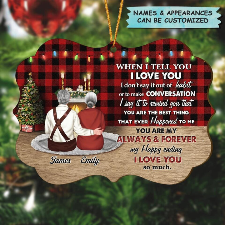 Personalized Wood Ornament - Gift For Couple - I Choose You