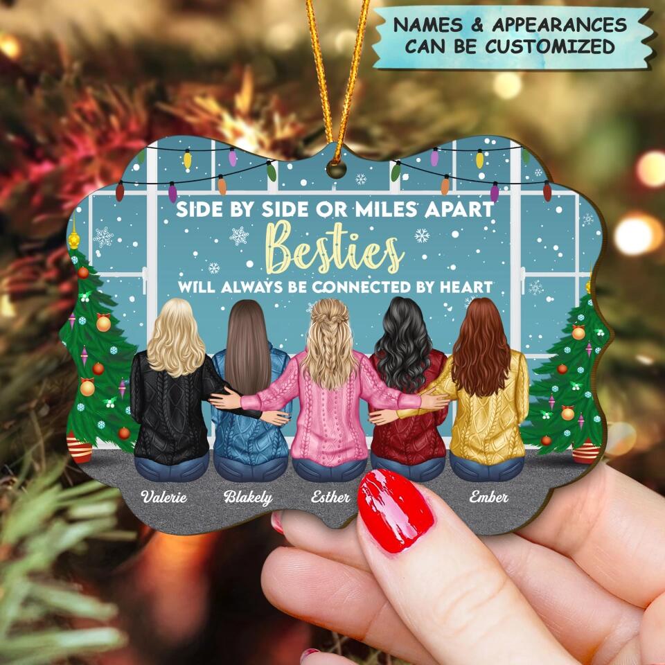 Personalized Wood Ornament - Gift For Bestie - Besties I Will Be There For You