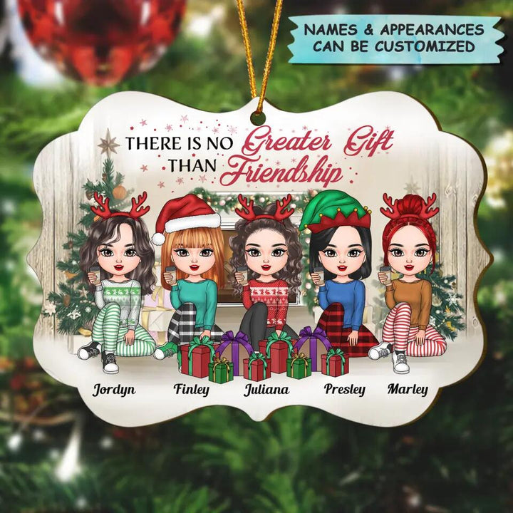 Personalized Wood Ornament - Gift For Friend - There Is No Greater Gift Than Friendship