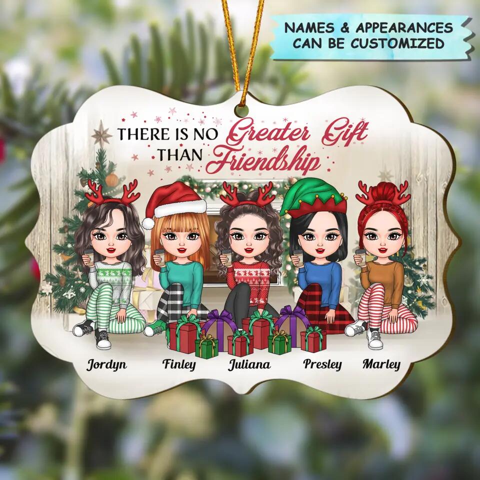 Personalized Wood Ornament - Gift For Friend - There Is No Greater Gift Than Friendship
