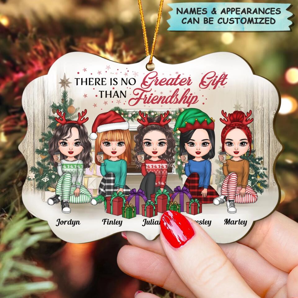 Personalized Wood Ornament - Gift For Friend - There Is No Greater Gift Than Friendship