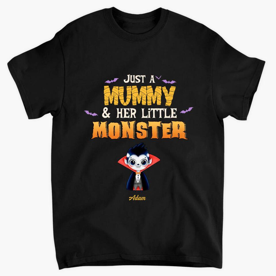 Personalized T-shirt - Gift For Mom - Just A Mommy With Her Little Monsters